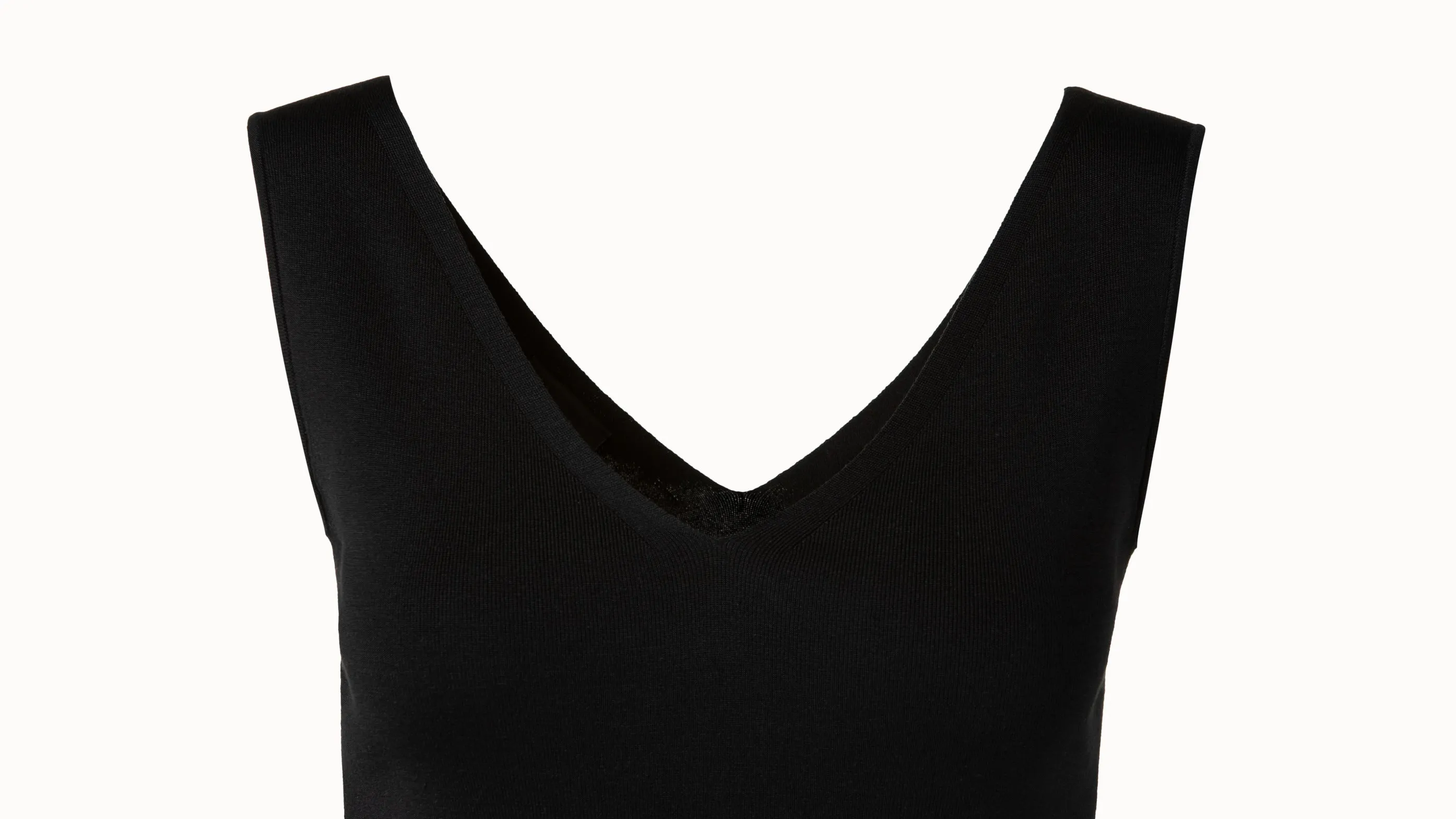 Seiden Stretch Tank Top mit V-Ausschnitt