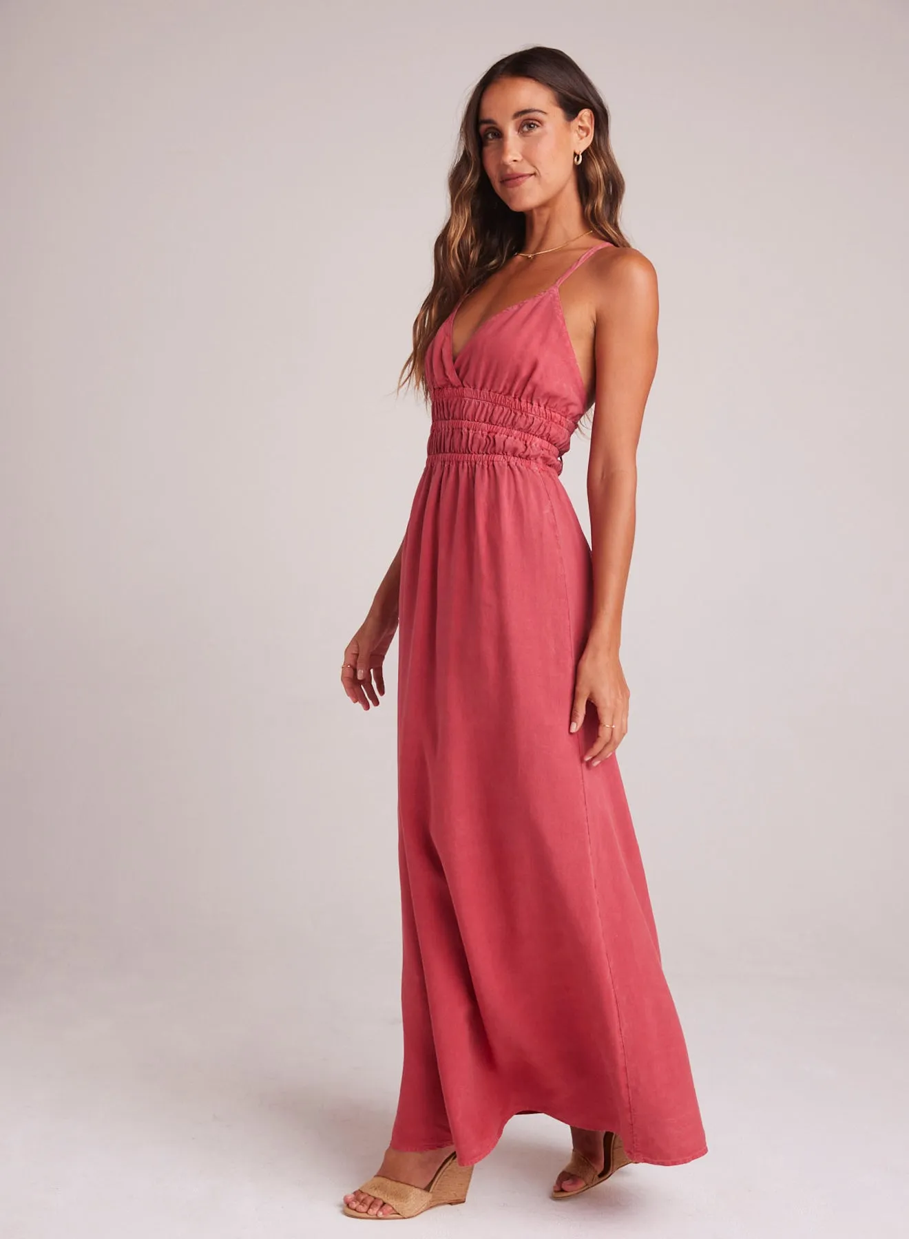 Smocked Cami Maxi Dress - Riviera Red