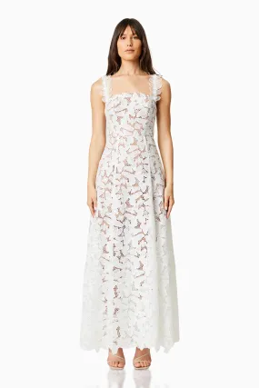 Symi Lace Maxi Dress In White