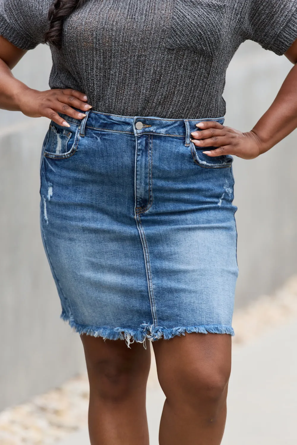 The Amelia *all sizes* Denim Mini Skirt (DS)