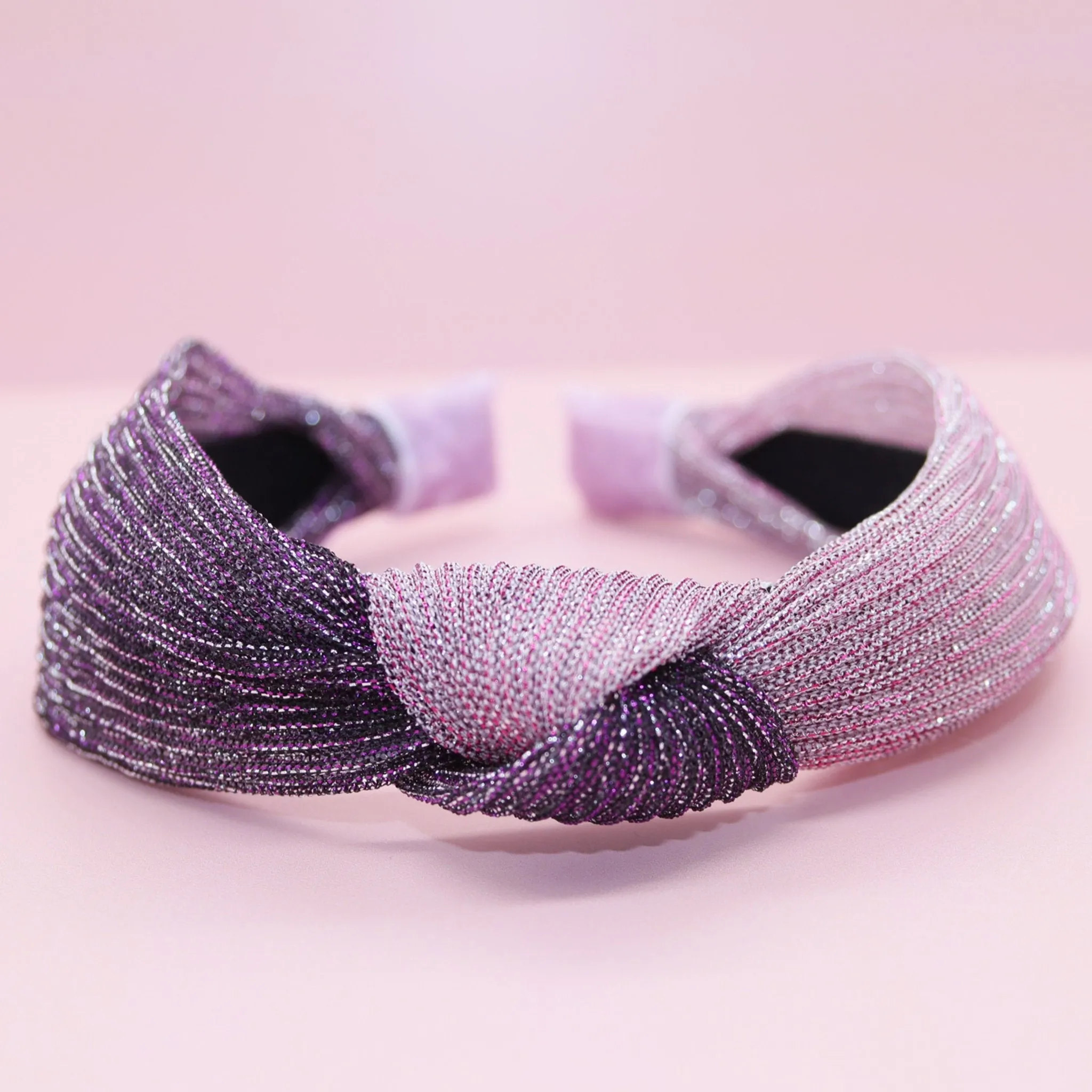 Two Tone Pleated Knot Headband