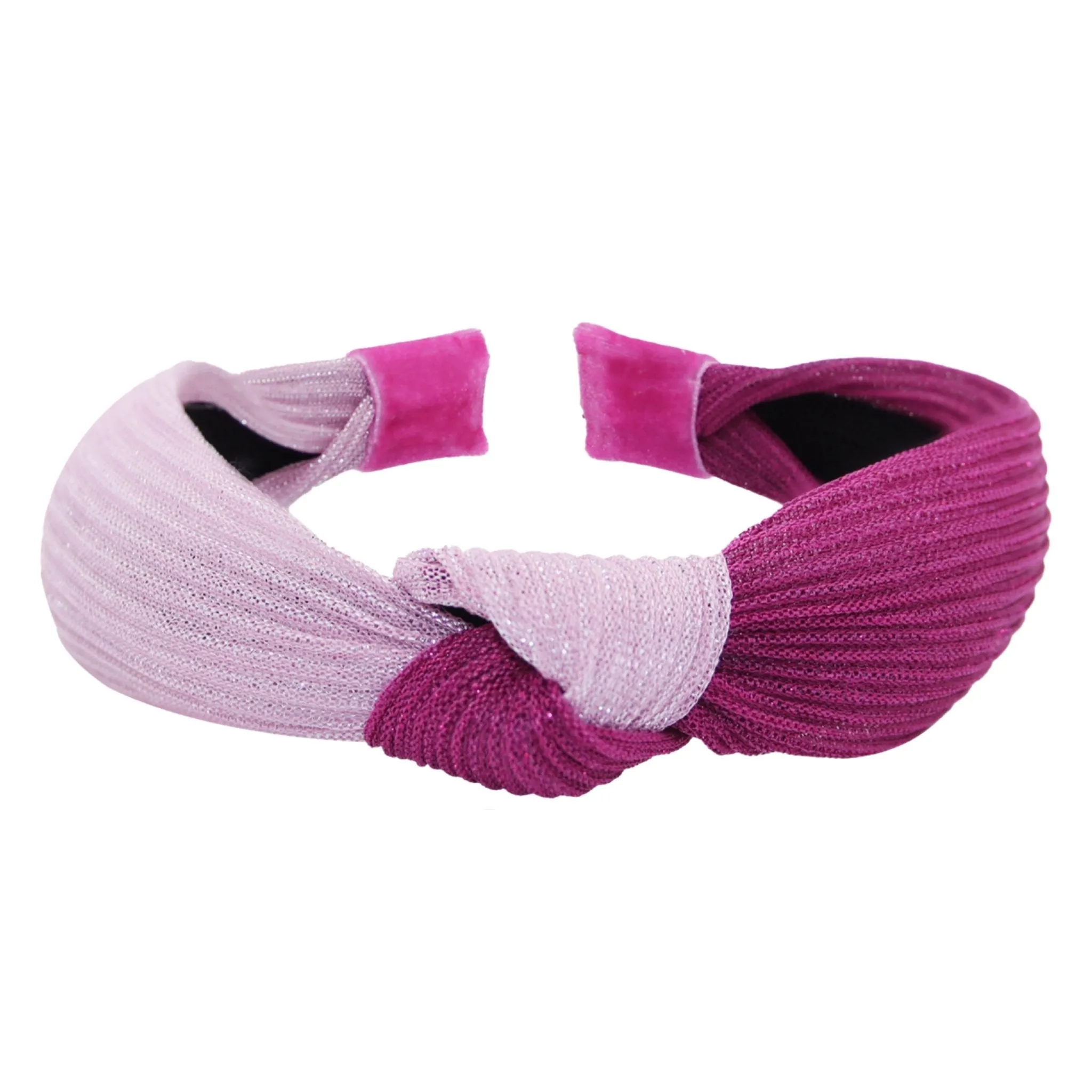 Two Tone Pleated Knot Headband