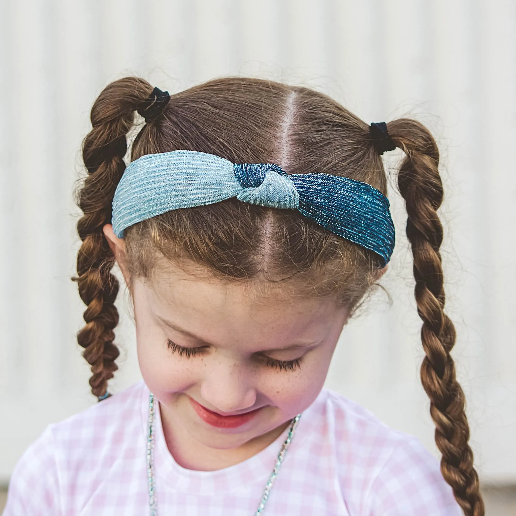 Two Tone Pleated Knot Headband