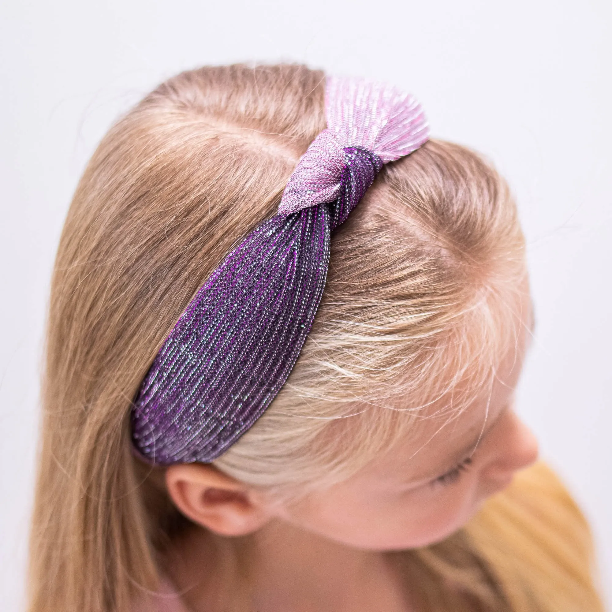 Two Tone Pleated Knot Headband