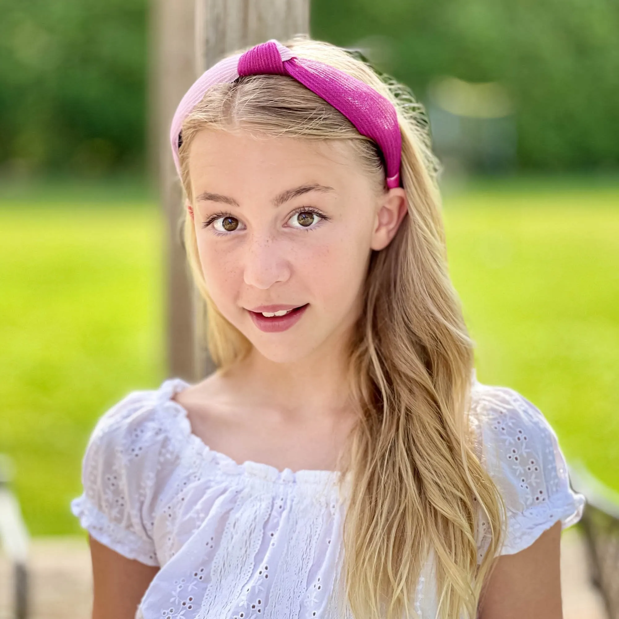 Two Tone Pleated Knot Headband