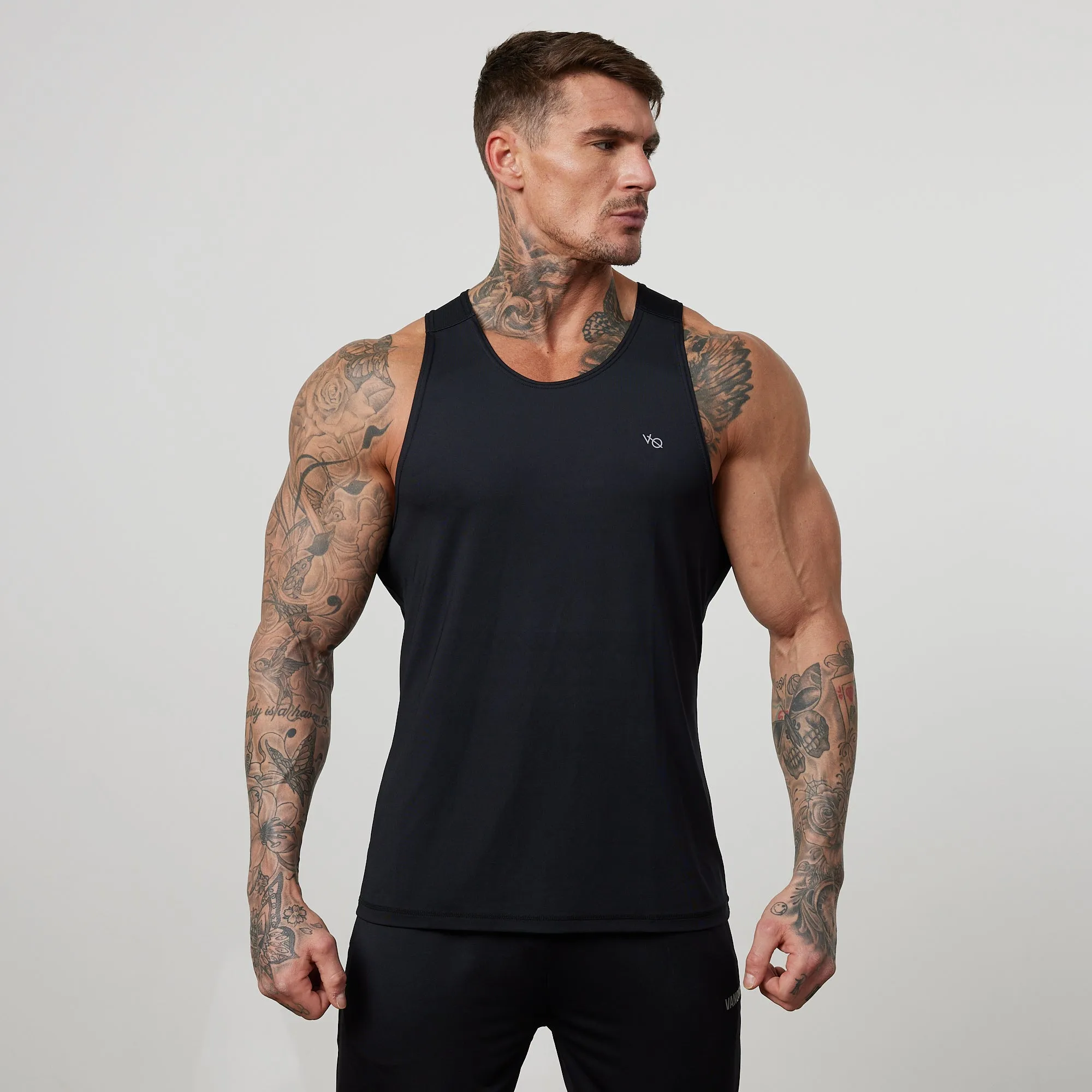 Vanquish Essential Black Performance Tank Top