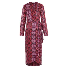 Yondal Dress In Red Snake