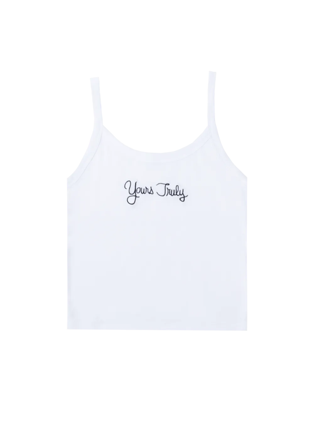 yours truly 10th anniversary cropped tank top